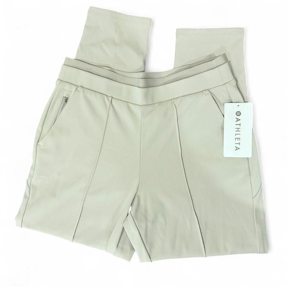 Athleta Venice Pintuck Pant NWT Beige Tan Trouser Size Small